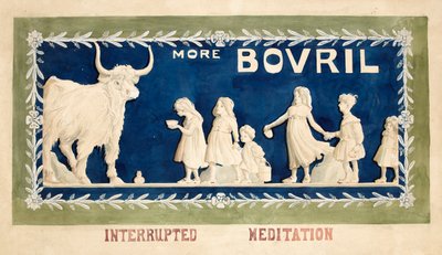 ?Meditación Interrumpida?, un diseño para un cartel de Bovril de Walter Bonner Gash